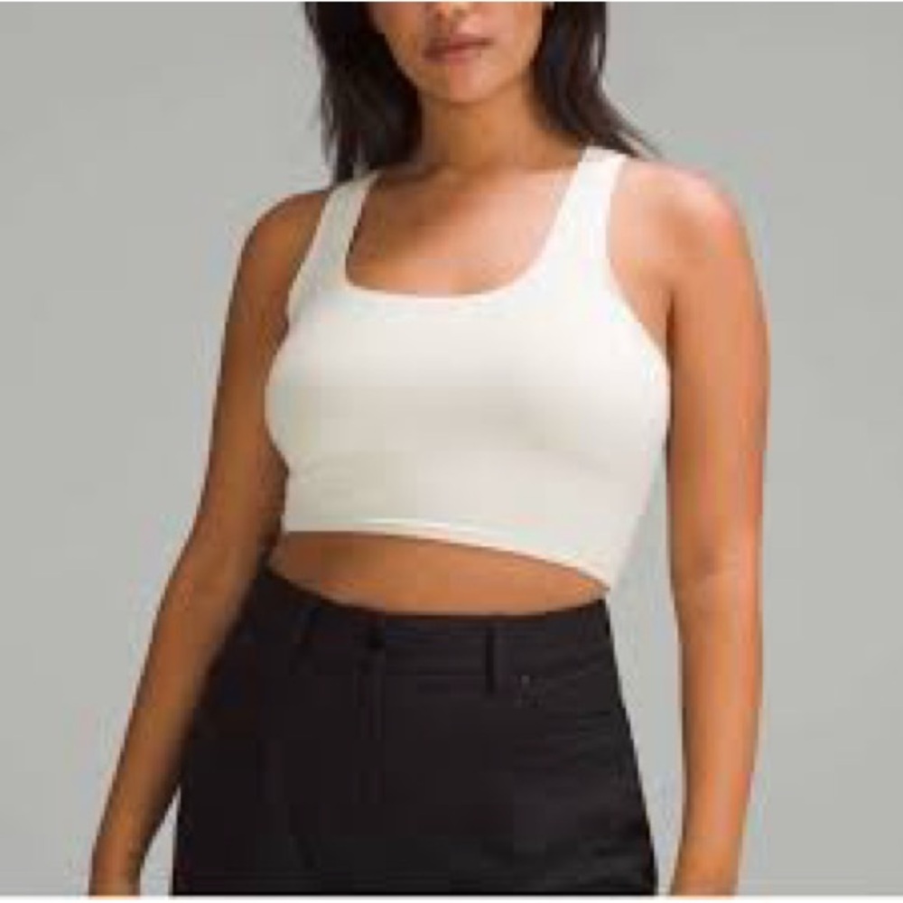 LULU White Crop Tank